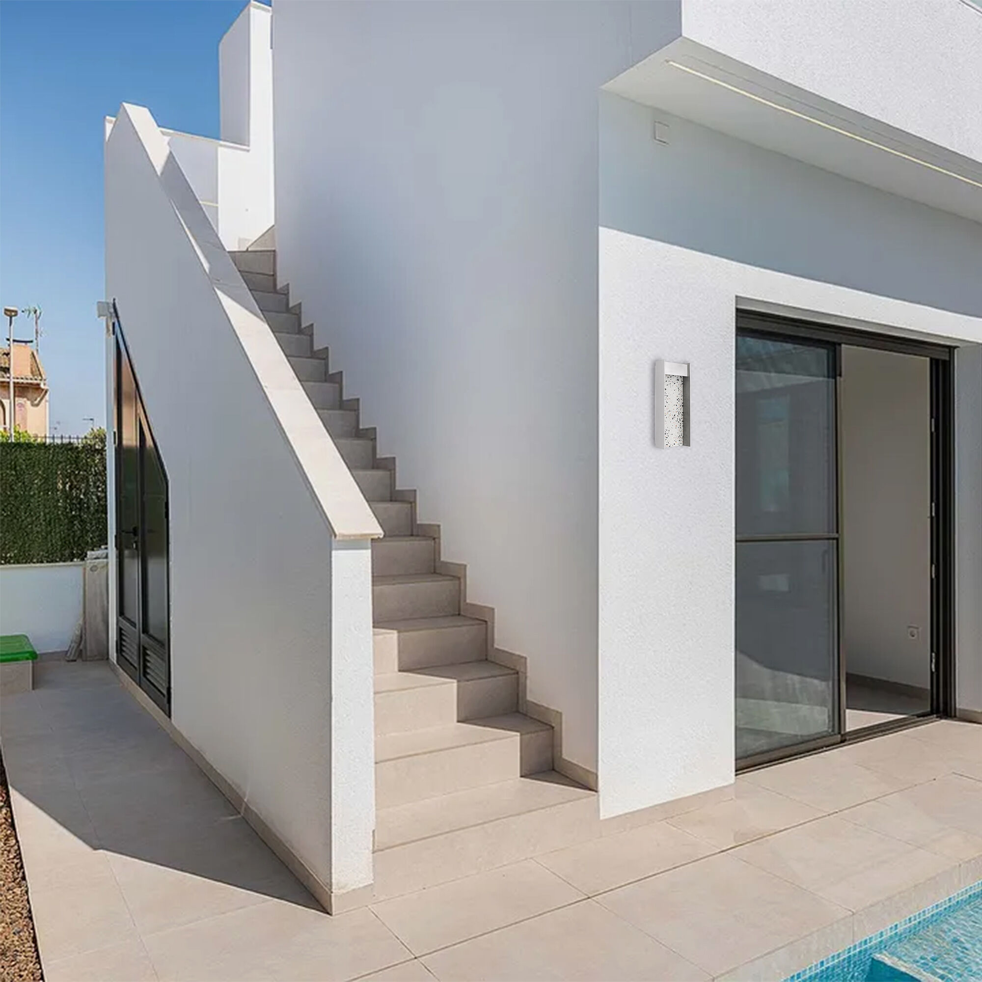 Terrazzo LED 14 inch Brushed Aluminum Outdoor Wall Sconce